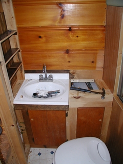 sink and paneling
