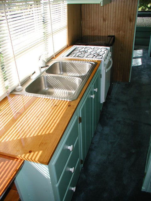 bus sink and stove