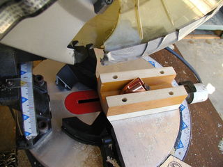 miter saw jig for power supply water cooled heat sink