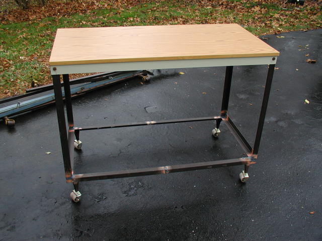 welded bed fram angle iron workbench cart